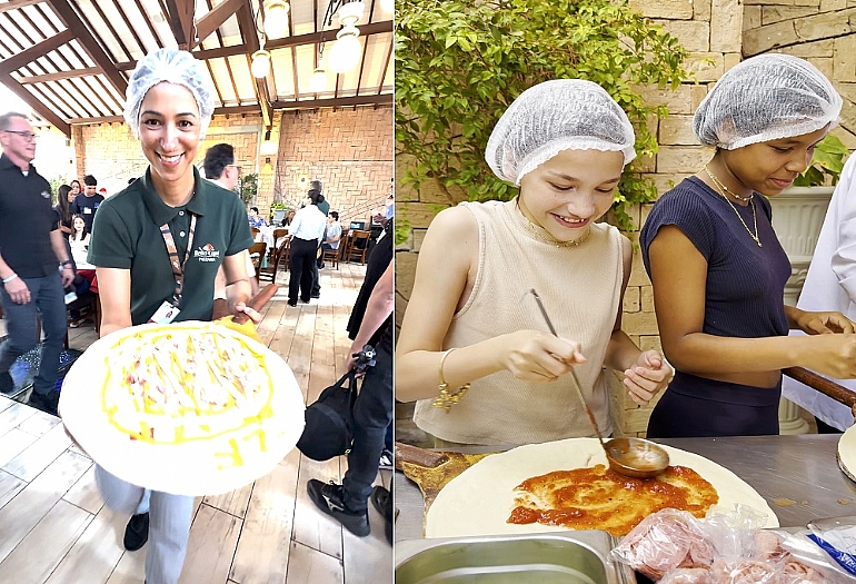No Dia da Pizza, Bella Capri tem almoço solidário e encerramento de ação social